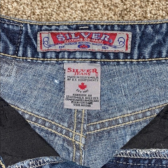 Vintage Silver Jean Shorts - Picture 6 of 6